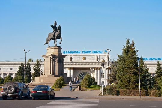 Карта маршрута Нур-Султан — Алматы Ж/Д вокзал Алматы. Фото train-photo.ru