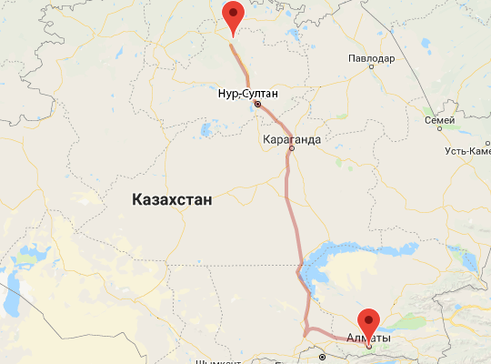 маршрут Курорт-Боровое — Алматы маршрут пути следования Курорт-Боровое — Алматы