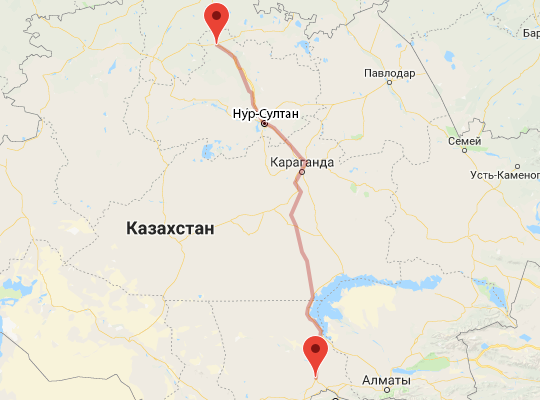 маршрут Кокшетау — Шу маршрут пути следования Кокшетау — Шу